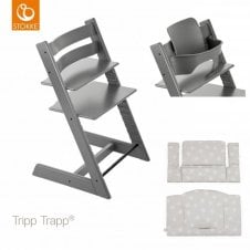 Tripp Trapp Bundle- Beech Wood/Storm Grey