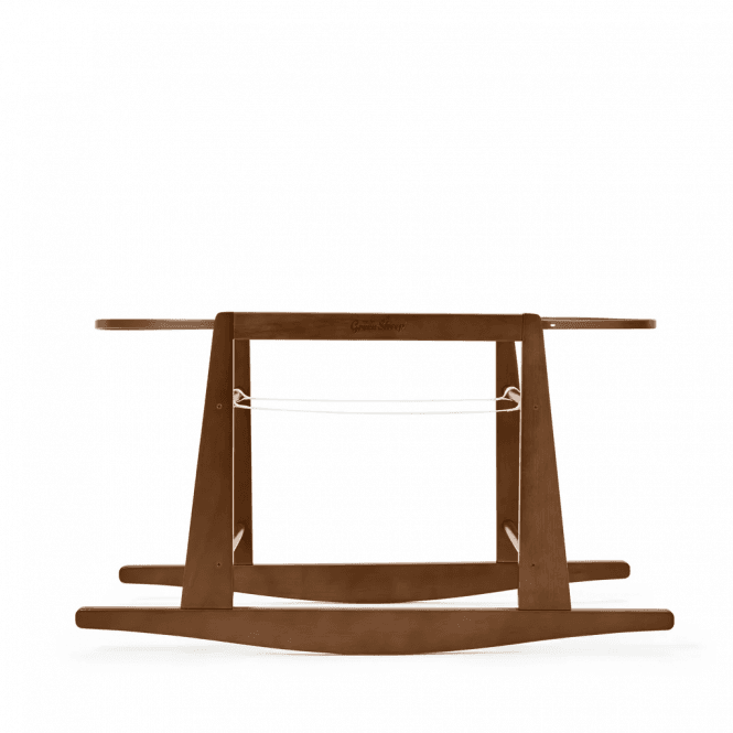 The Little Green Sheep Moses Basket Rocking Stand - Walnut 
