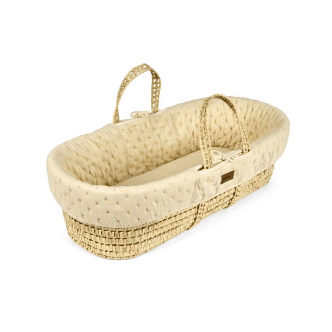 The Little Green Sheep Organic Dimple Quilted Moses Basket & Mattress