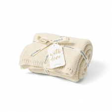 Organic Knitted Cellular Baby Blanket 