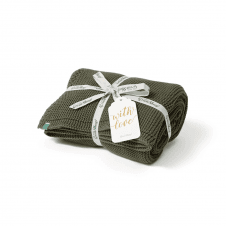 Organic Knitted Cellular Baby Blanket 