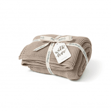 Organic Knitted Cellular Baby Blanket 