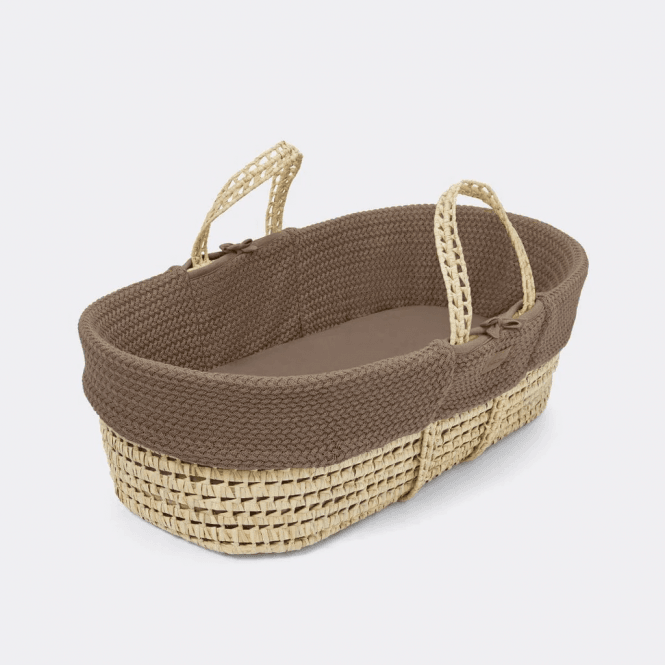 The Little Green Sheep Organic Wheat Knit Moses Basket & Mattress