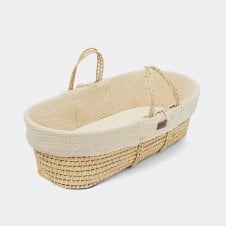 Organic Wheat Knit Moses Basket & Mattress