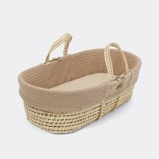 Organic Wheat Knit Moses Basket & Mattress