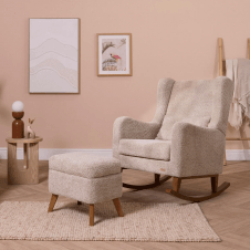 Harper Wingback Rocking Chair & Footstool