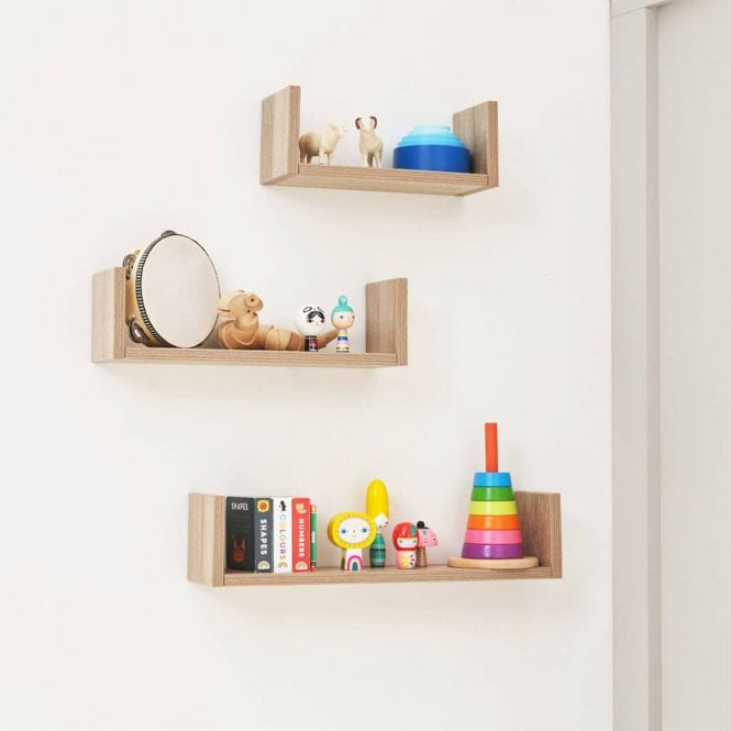 Tutti Bambini Modena Set of Three U-Shaped Wall Shelves 