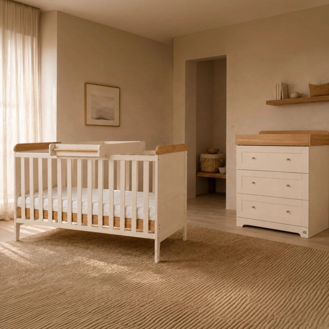 Tutti Bambini Rio 2pc Nursery Furniture Set - Cashmere/Honey Oak 