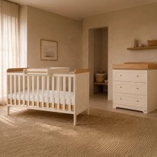 Rio 2pc Nursery Furniture Set - Cashmere/Honey Oak 