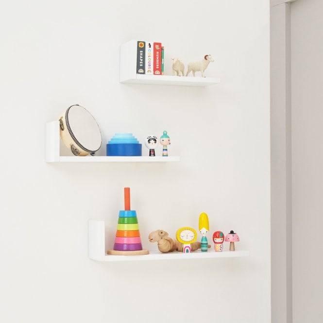 Tutti Bambini Set of Three L-Shaped Wall Shelves 