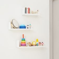 Set of Three L-Shaped Wall Shelves 